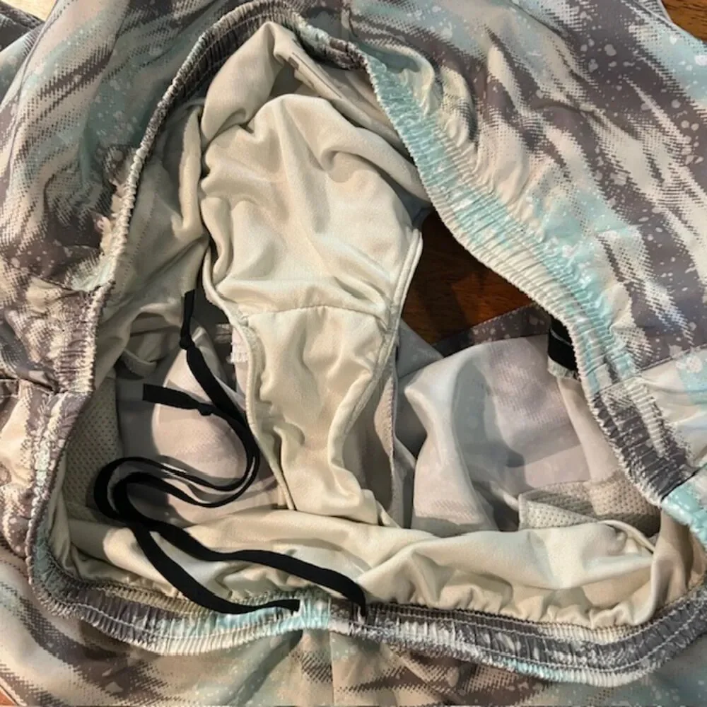 Nike Swim Print Shorts Size XL Light Blue Pattern